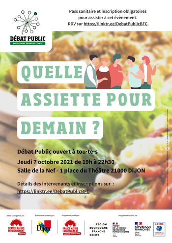 Affiche Débat Public : Quelle assiette pour demain ?